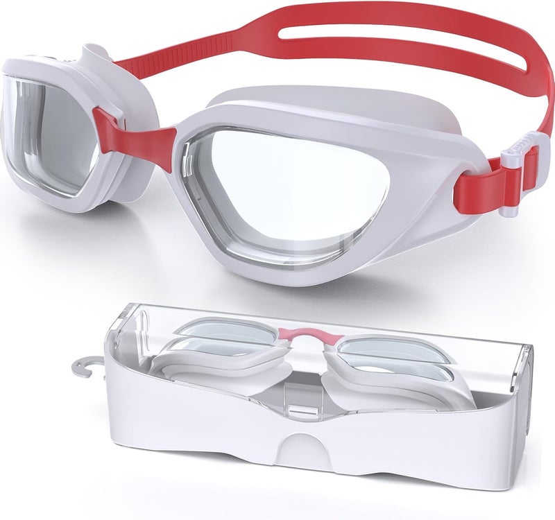 Vegemono Swim Goggles, Unisex Adult Swimming Goggles Anti Fog Anti UV No Leakage Wide View for Men Women Youth - Image 1